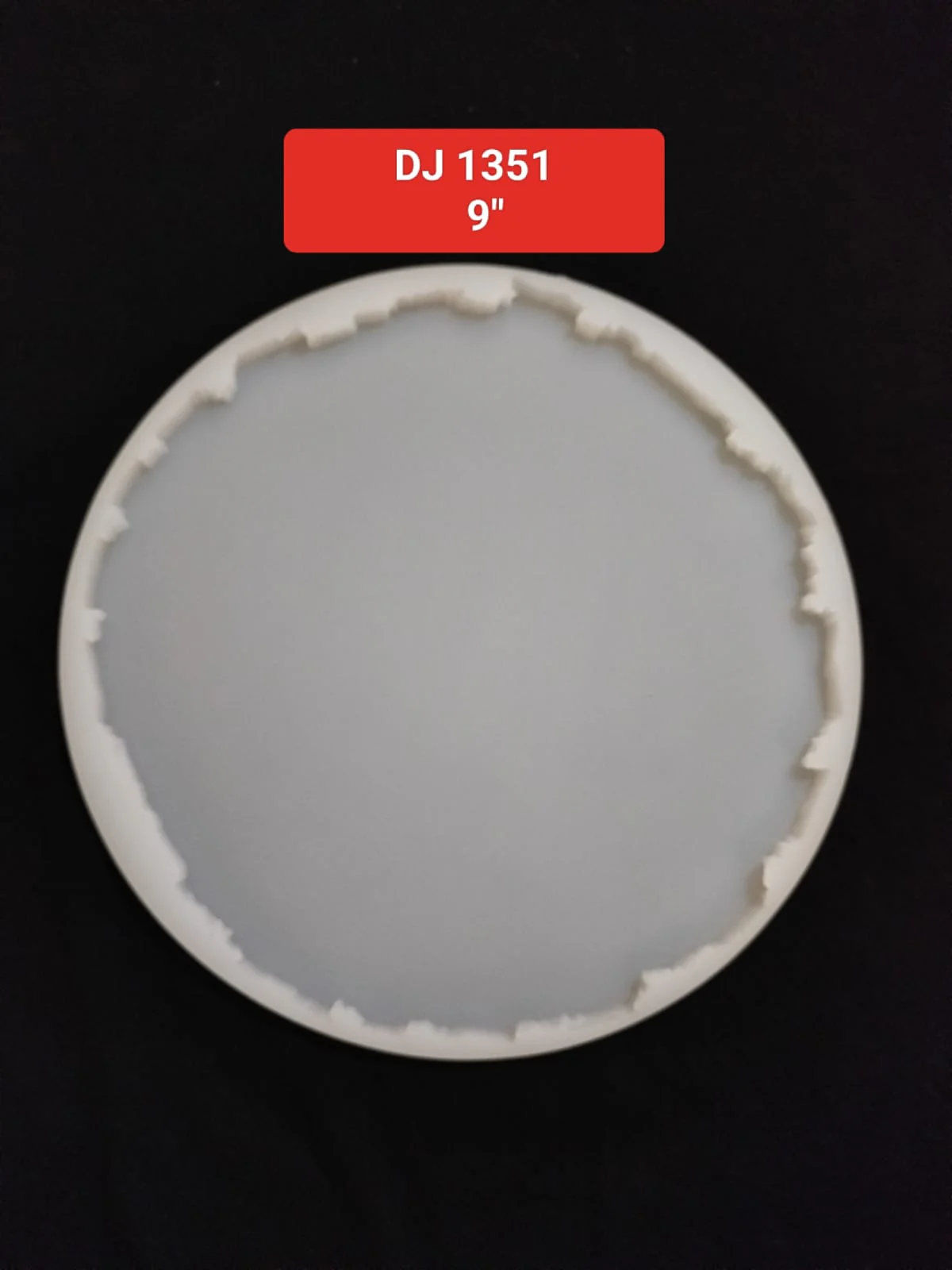 Irregular Round Tray Resin Silicon Mold DIY Coaster Epoxy Mould 9''