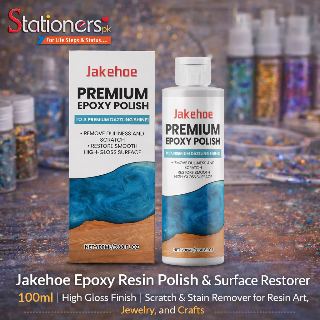 Jakehoe Epoxy Resin Polish & Surface Restorer – 100ml | High Gloss Finish | Scratch & Stain Remover for Resin Art, Jewelry, and Crafts