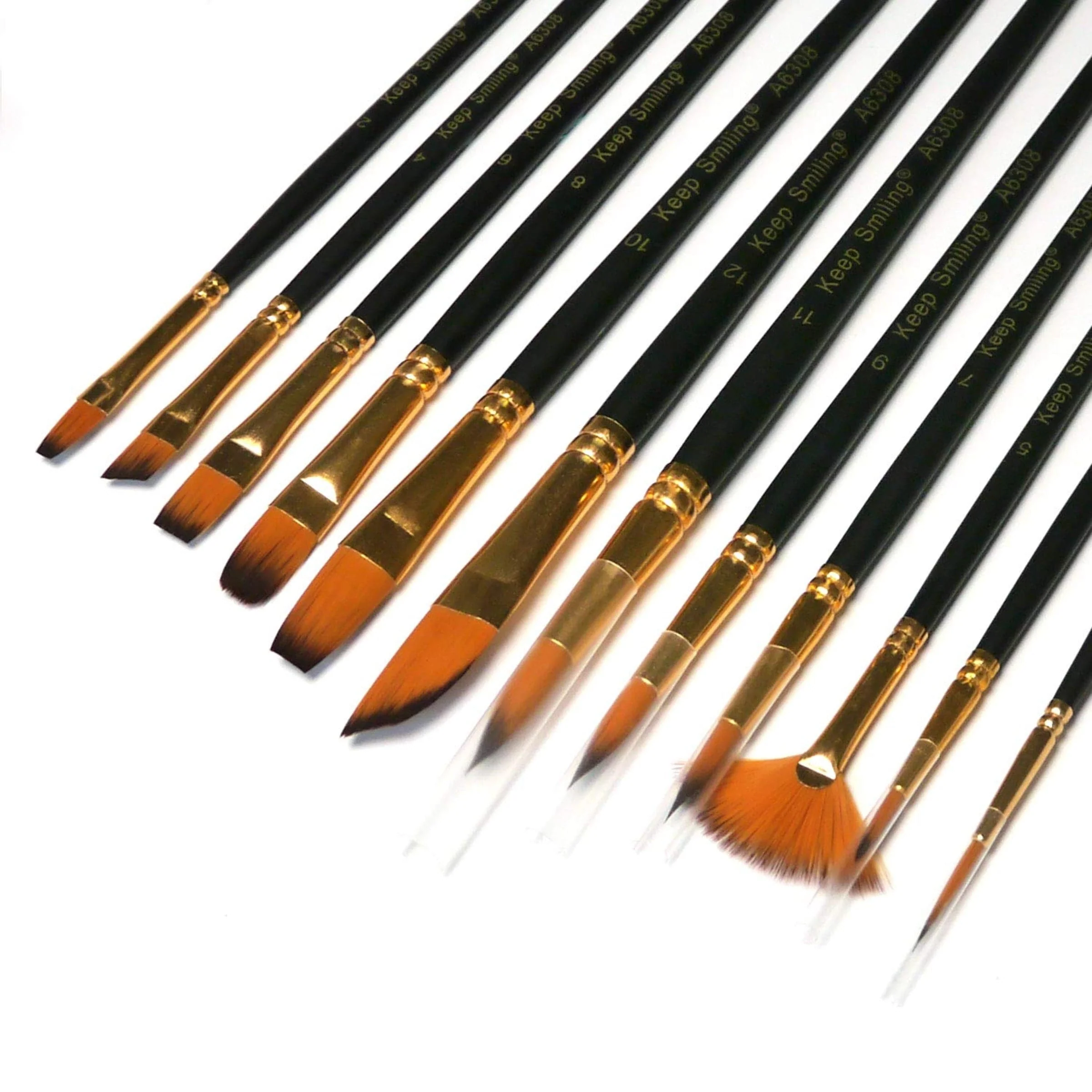 Keep Smiling Mix Artist Brush Set 12Pcs - Image 2