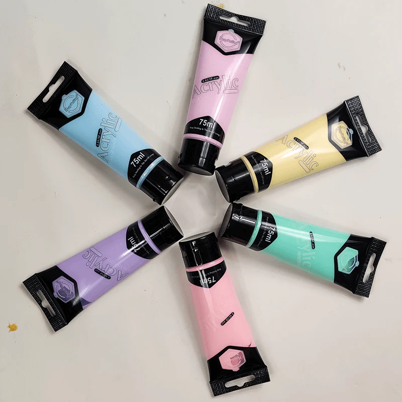 Keep Smiling Pastel Acrylic Paint 75ml Set of 6