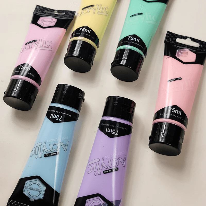 Keep Smiling Pastel Acrylic Paint 75ml Set of 6 - Image 2