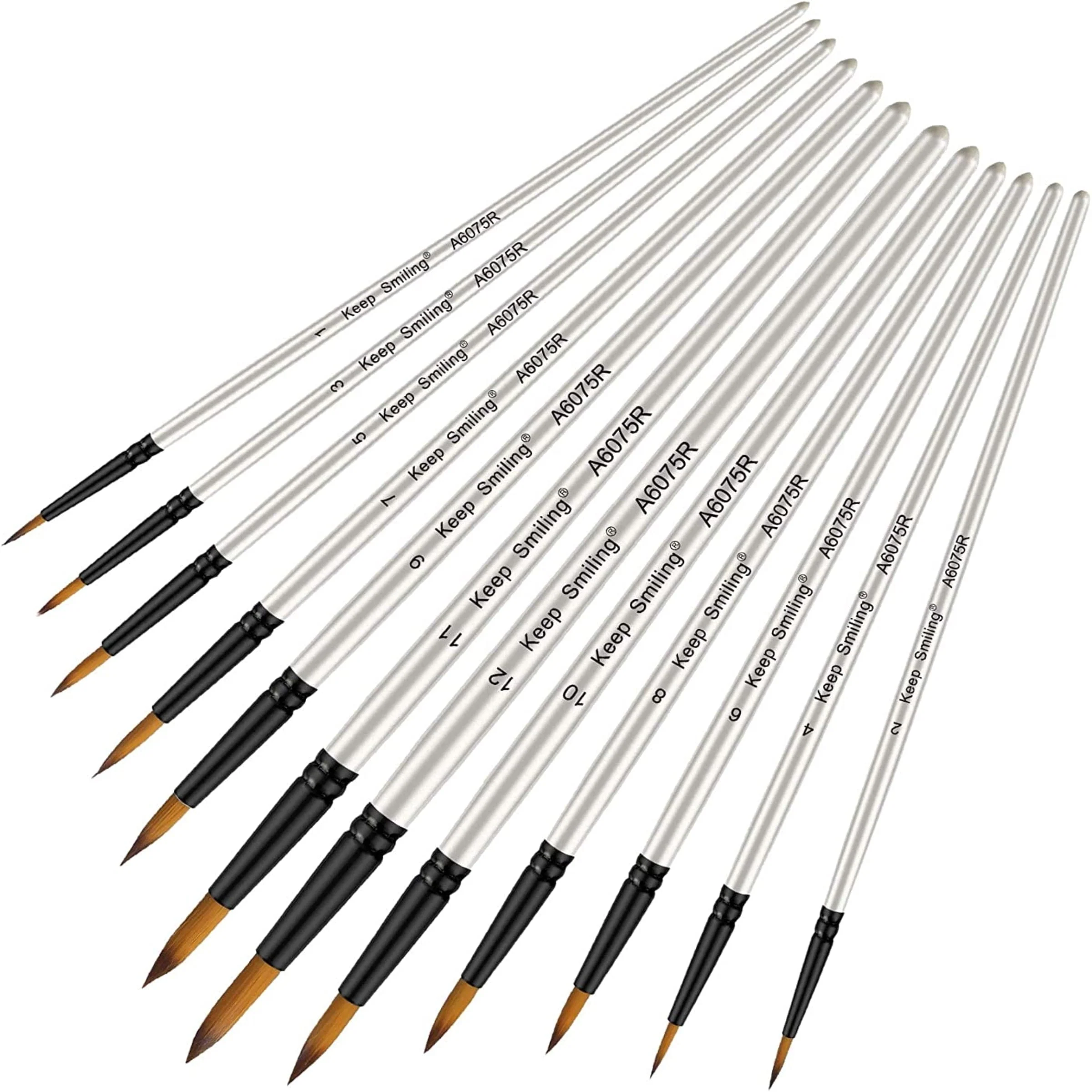 Keep Smiling Professional Round Tip Paint Brush Pack of 12 - Image 2