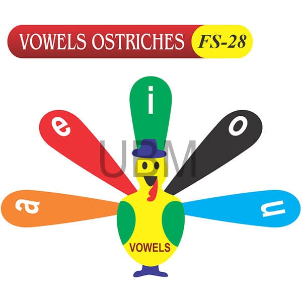 Kids Learning Educational Foam Wall Vowels Ostriches