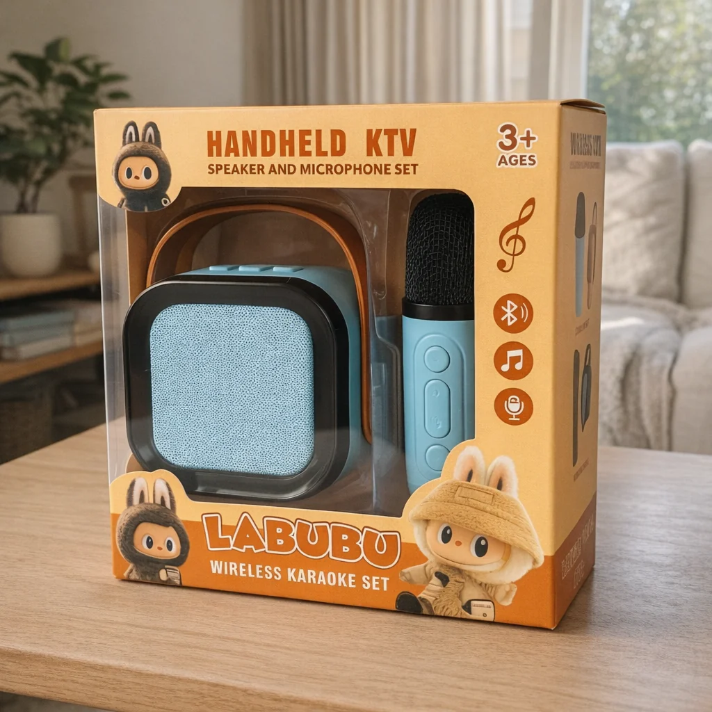 LABUBU Handheld KTV Wireless Karaoke Speaker & Microphone Set for Kids (3+ Ages) Limited Stock - Image 3