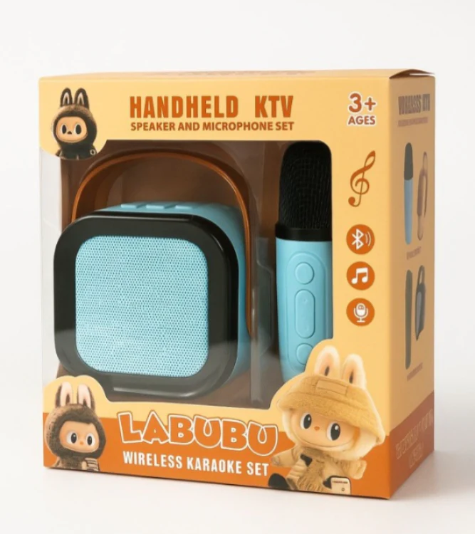 LABUBU Handheld KTV Wireless Karaoke Speaker & Microphone Set for Kids (3+ Ages) Limited Stock - Image 4