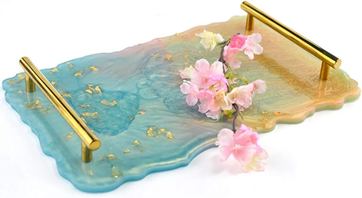 Large Rectangular Resin Silicone Mold With Irregular Edges - Image 4