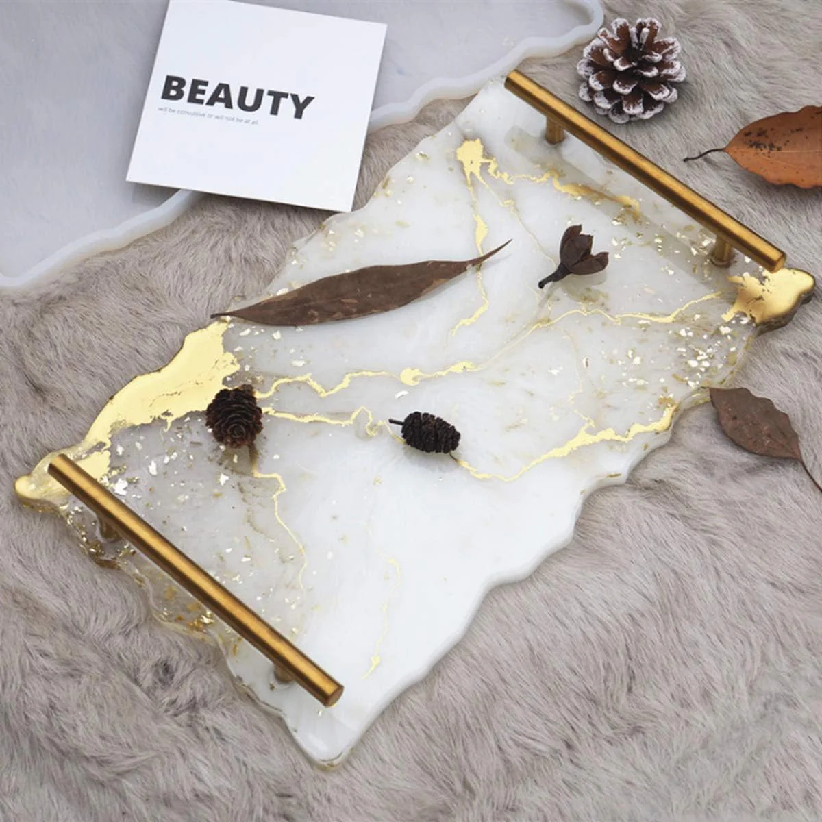 Large Rectangular Resin Silicone Mold With Irregular Edges - Image 5
