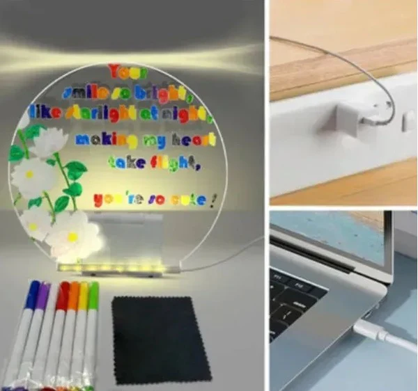 Led Light Up Board Magic LED Note Board With 7-Color Pens - Image 4