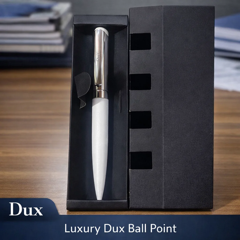 Luxury Dux Ball Point Pen – Premium White & Silver Executive Pen with Gift Box - Image 3