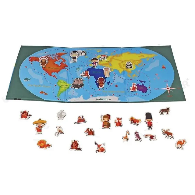 Magnetic Puzzle Map Explore The World - Image 3