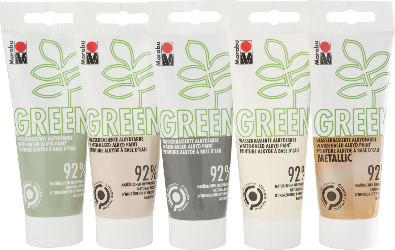 Marabu Green Water-Based Alkyd Paint Set BOHO (This item is in stock. If you’d like to order, please contact us on WhatsApp. Orders are placed there, and payment must be made in advance)