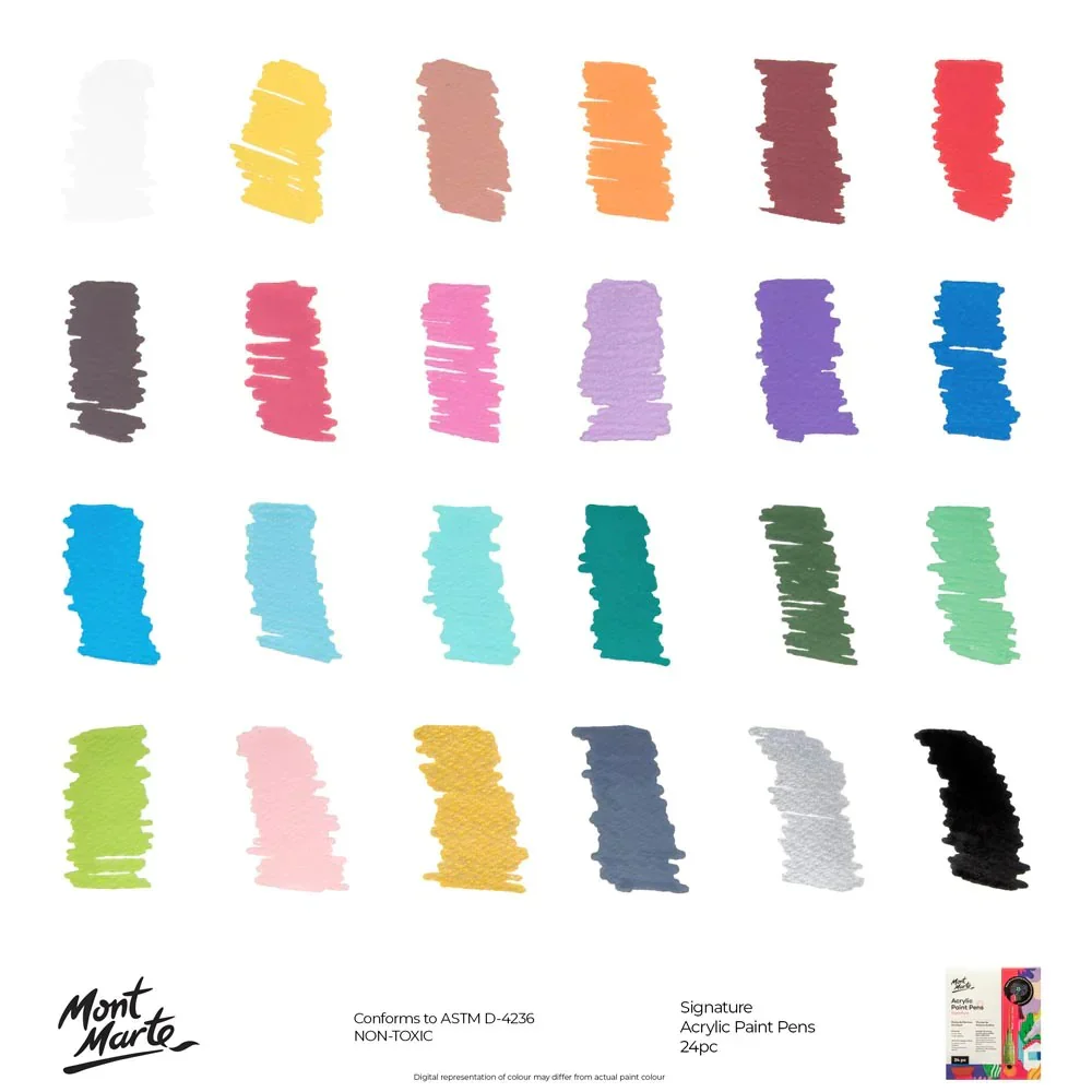 Mont Marte Acrylic Paint Pens Broad Tip - Image 8