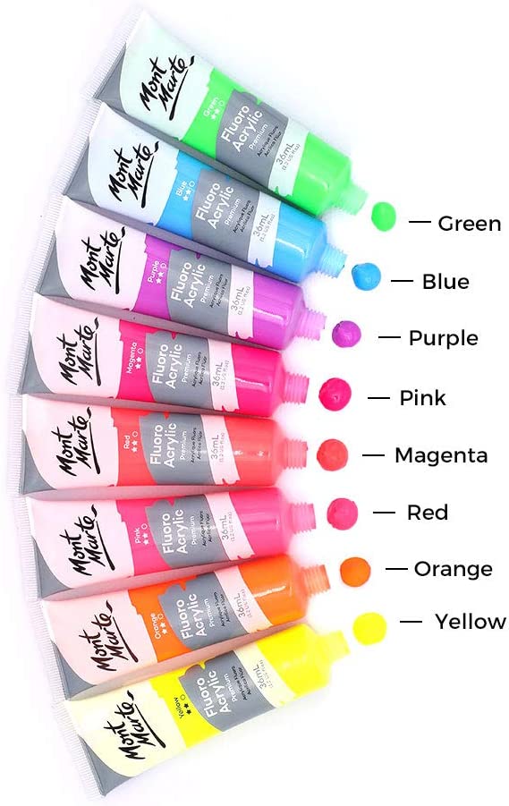 Mont Marte Acrylic Paints 36ml Tubes Set Of 8pcs - Image 3