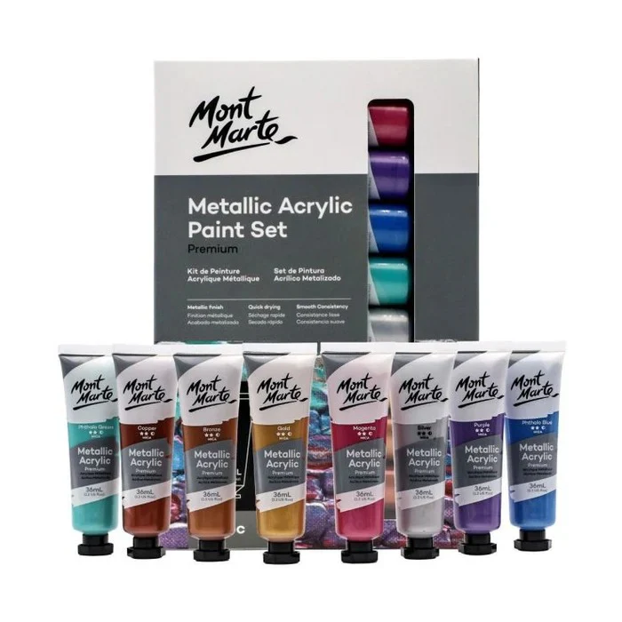 Mont Marte Acrylic Paints 36ml Tubes Set Of 8pcs - Image 5
