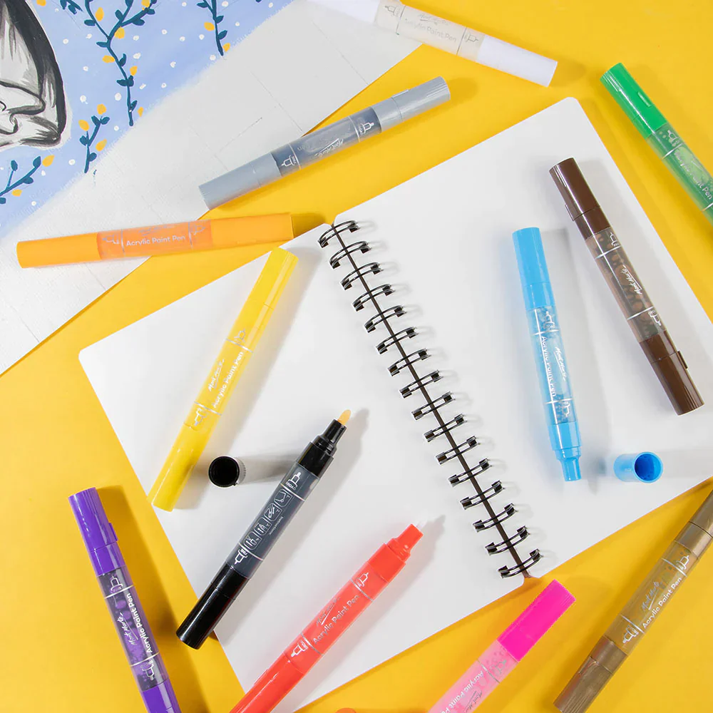 Mont Marte Dual Tip Acrylic Paint Pens Signature Set of 12 - Image 3