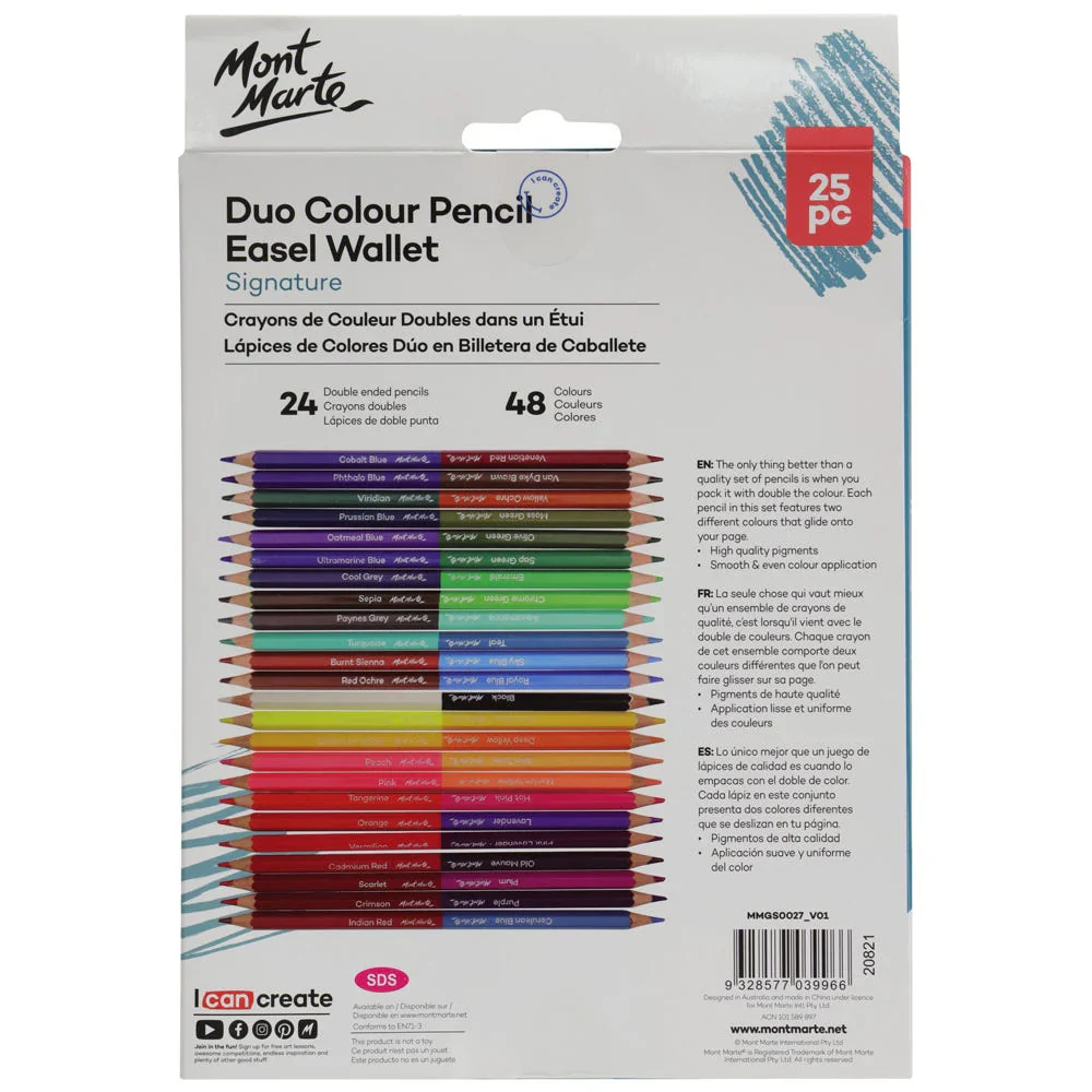 Mont Marte Duo Colour Pencil Easel Wallet Signature 25pc - Image 8