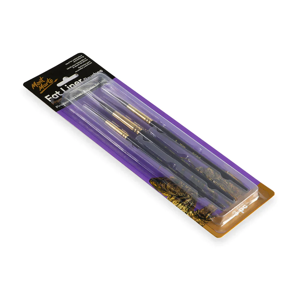 Mont Marte Fat Liner Brush Squirrel Set Of 3 - Image 7