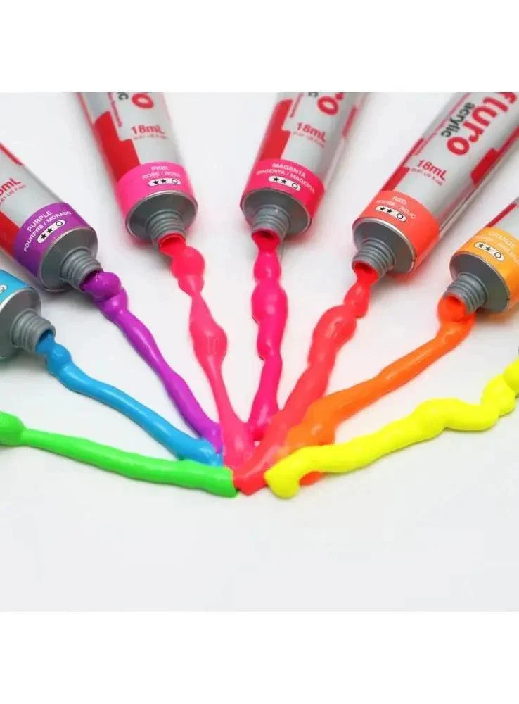 MONT MARTE Fluorescent Paint Set Of 8x18ml - Image 2