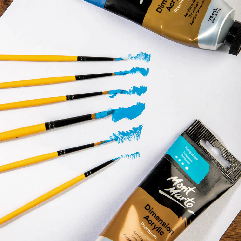 Mont Marte Gallery Series Acrylic Brush Set Of 6 - Image 3