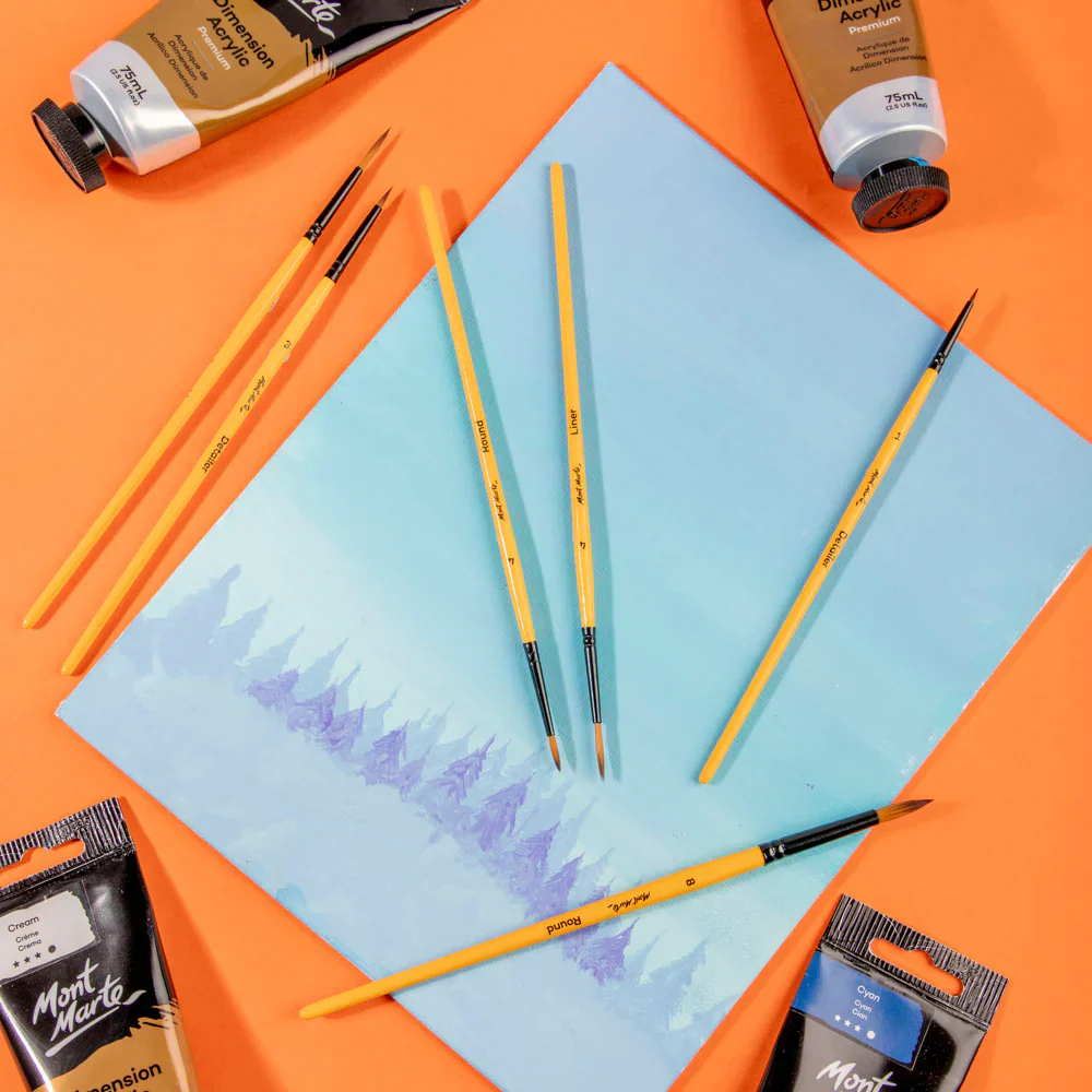 Mont Marte Gallery Series Acrylic Brush Set Of 6 - Image 5