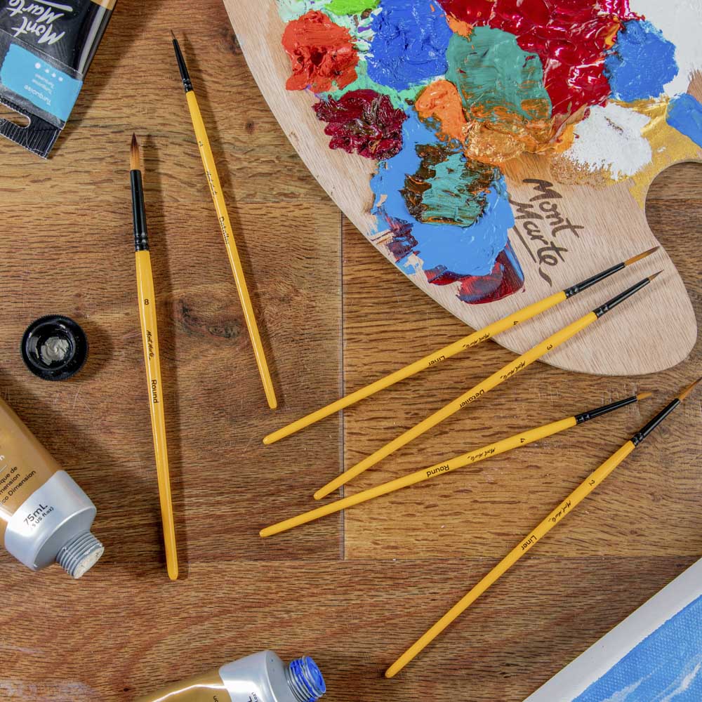 Mont Marte Gallery Series Acrylic Brush Set Of 6 - Image 6