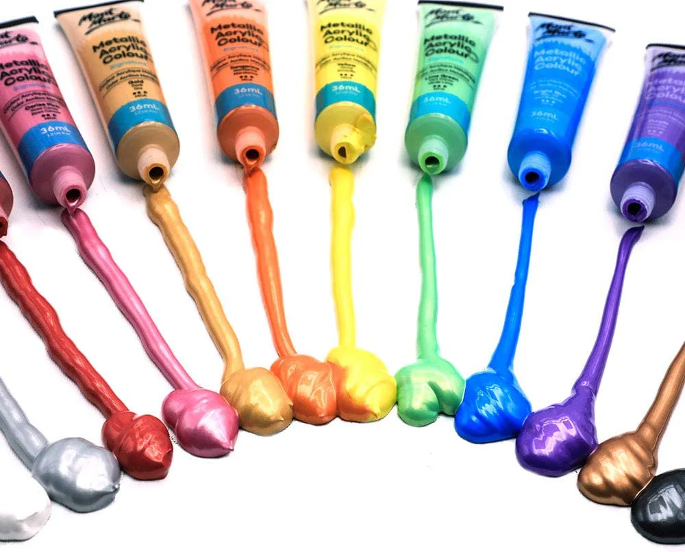 Mont Marte Metallic Acrylic Paint 36ml Set Of 24 - Image 2
