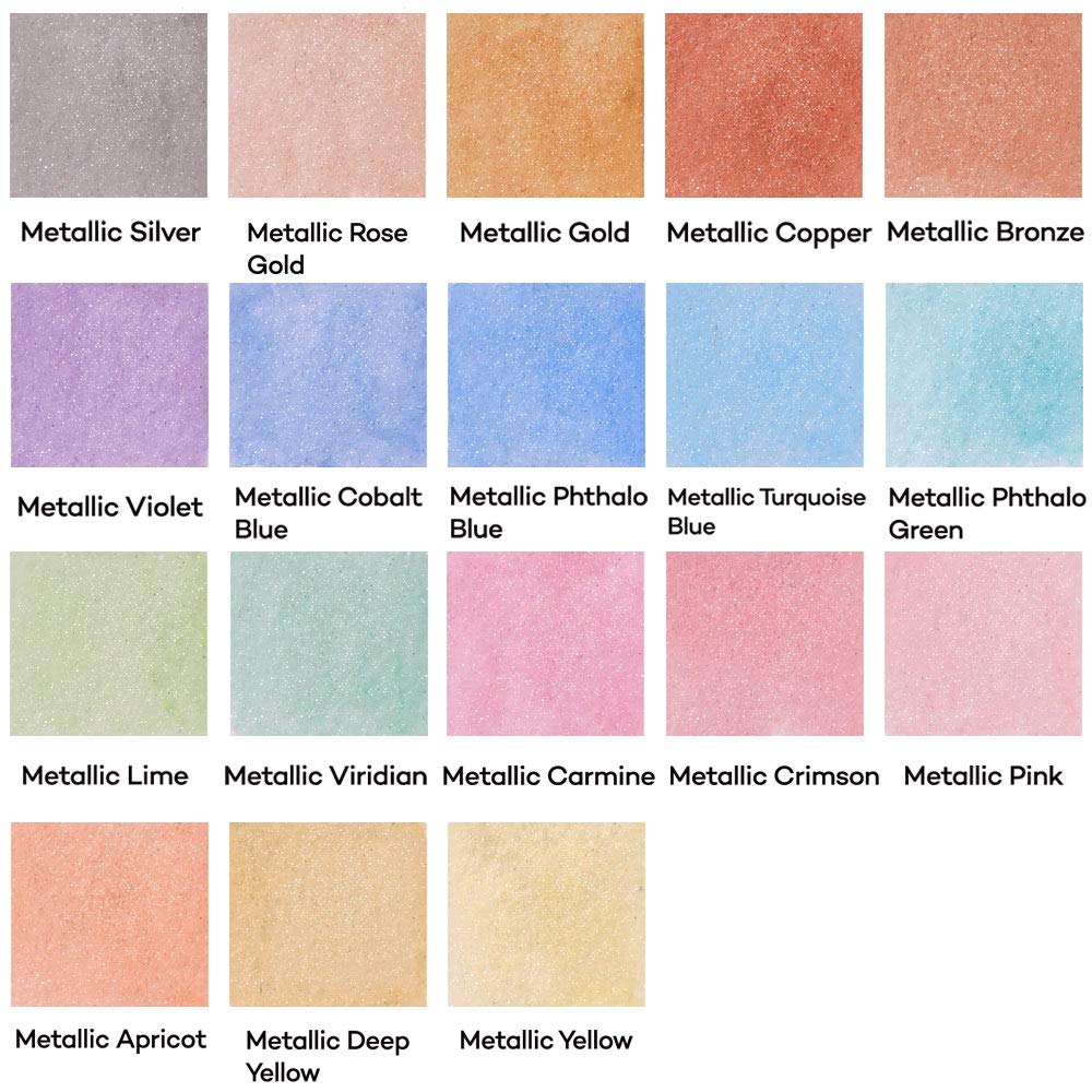 Mont Marte Premium Metallic Watercolor Cake Set 21Pcs - Image 6