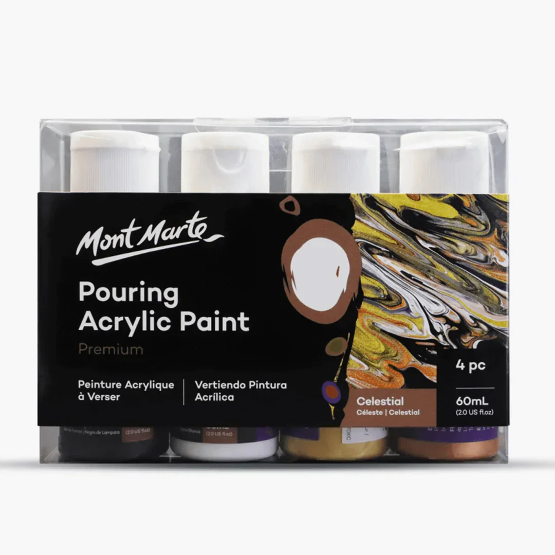 Mont Marte Premium Pouring Acrylic Paint 60ml Set Of 4 Celestial - Image 4