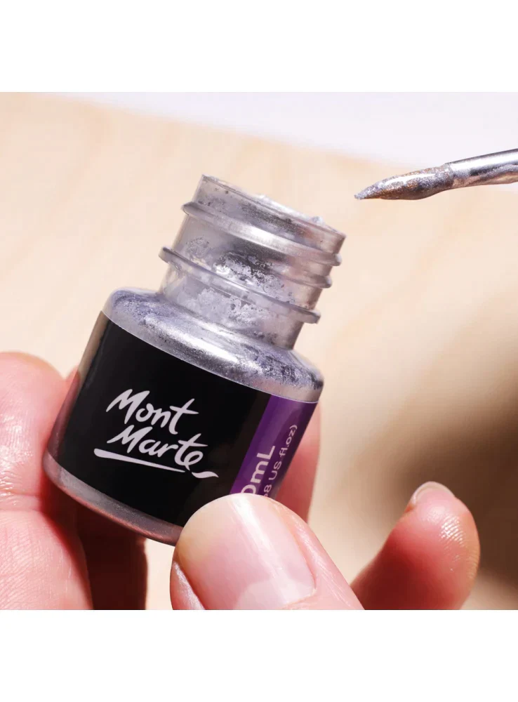 Mont Marte Premium Silver Foil Paint 20ml - Image 4