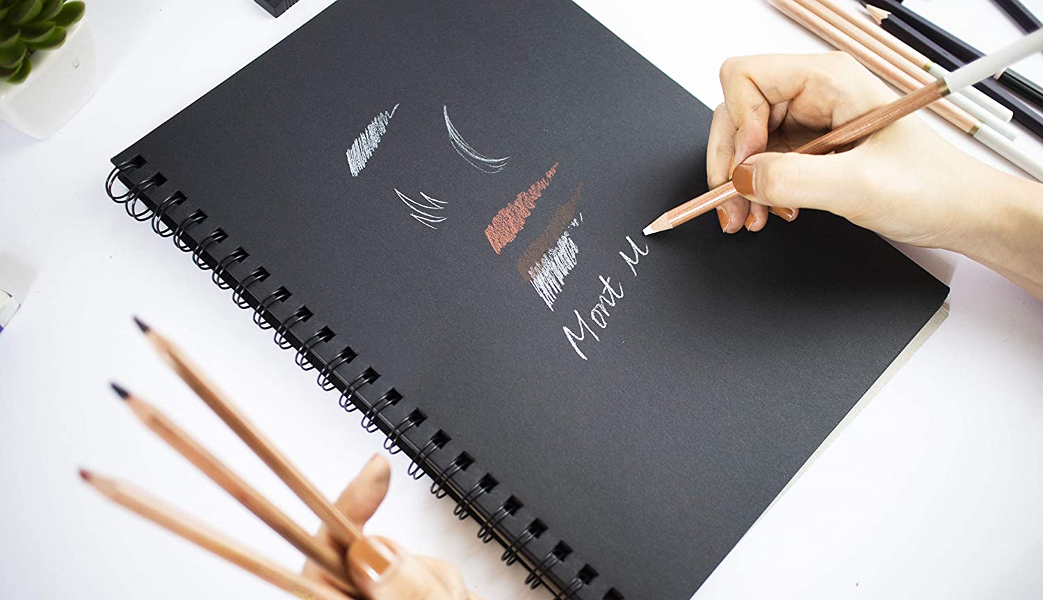 Mont Marte Signature Coloured Charcoal Pencils Pack Of 12 - Image 4