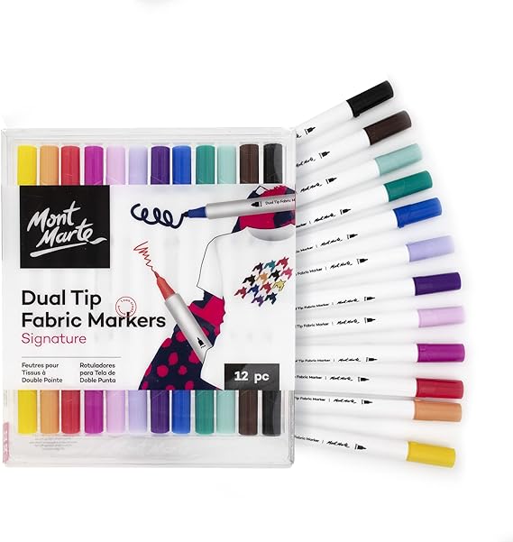 Mont Marte Signature Dual Tip Fabric Markers Pack of 12 - Image 2