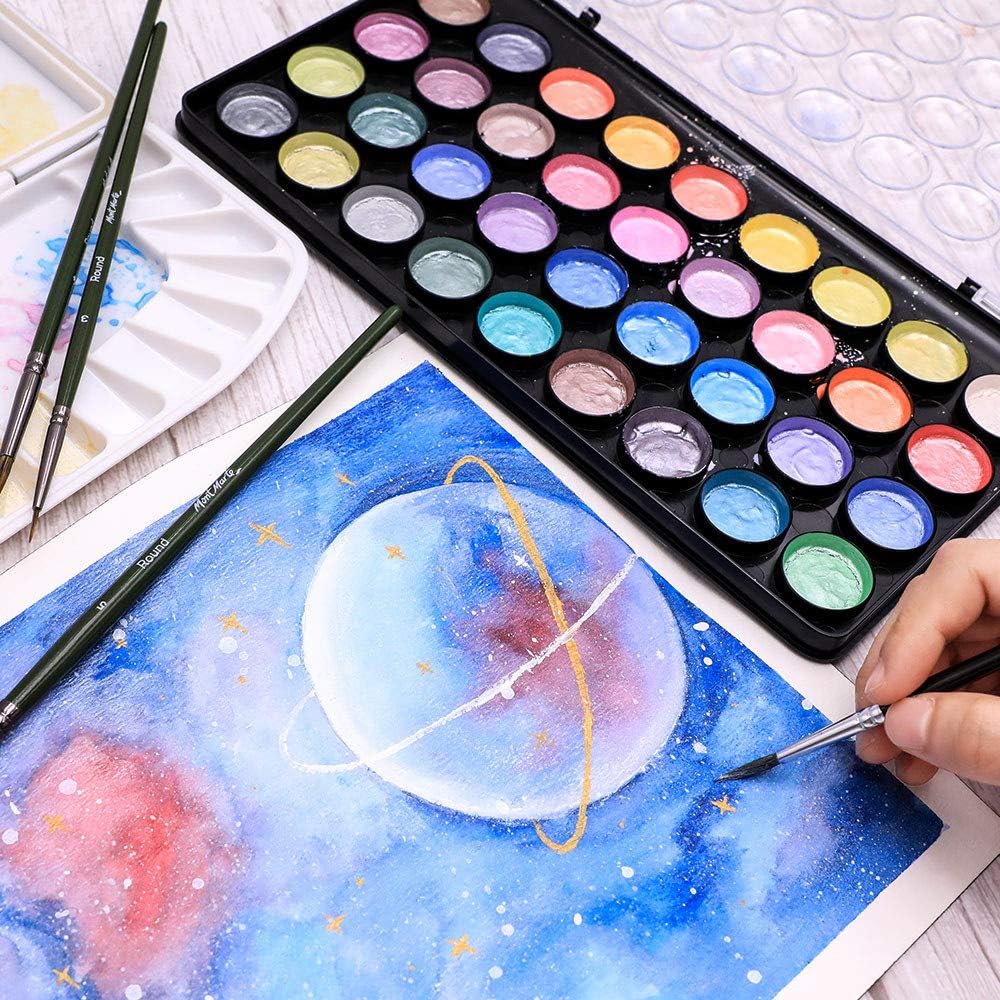 Mont Marte Signature Metallic Watercolor Paint Set 37 Pcs - Image 2
