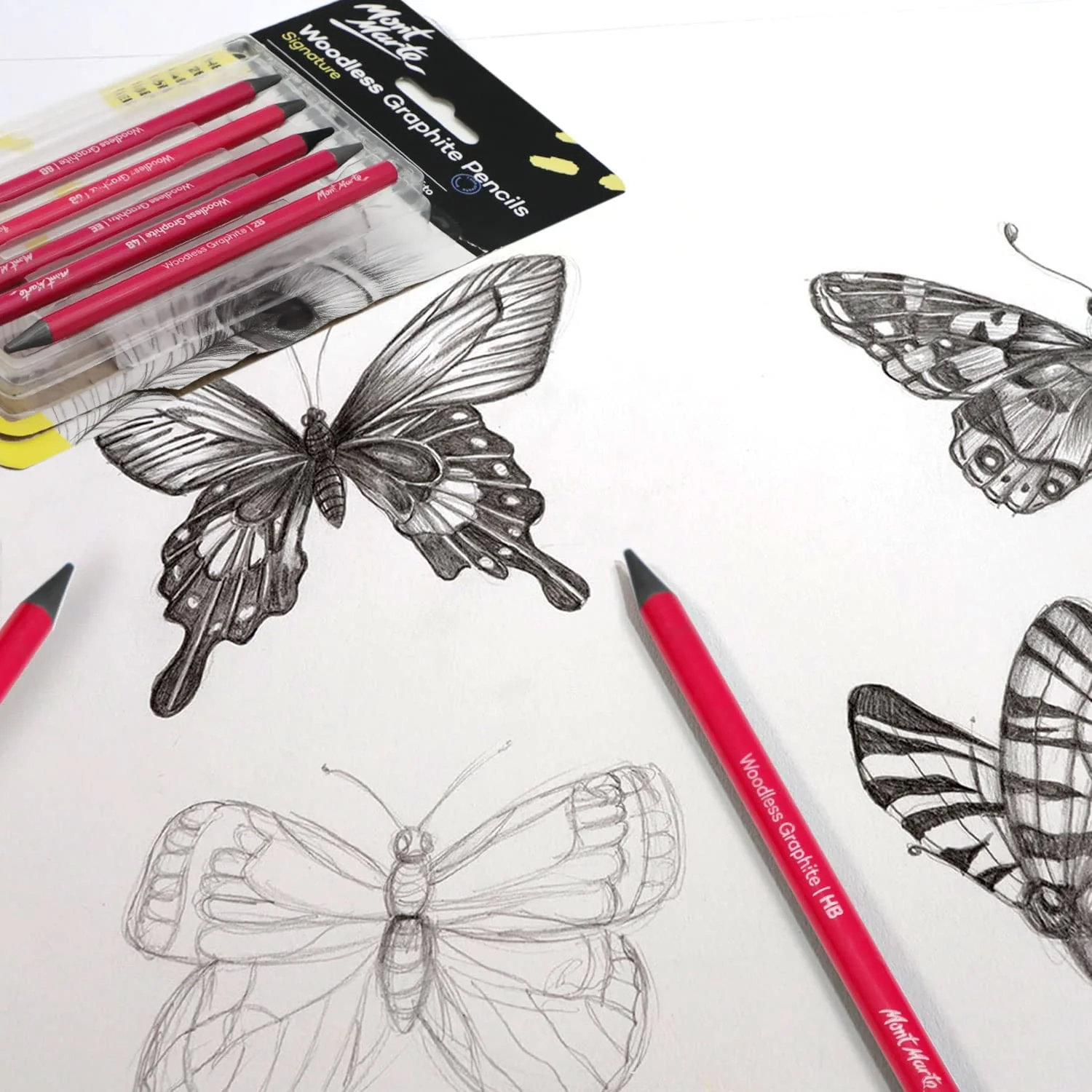 Mont Marte Signature Woodless Graphite Pencils 6pc - Image 3