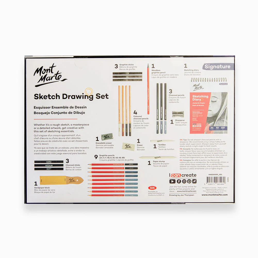 Mont Marte Sketch Drawing Set - 30 pcs - Image 7