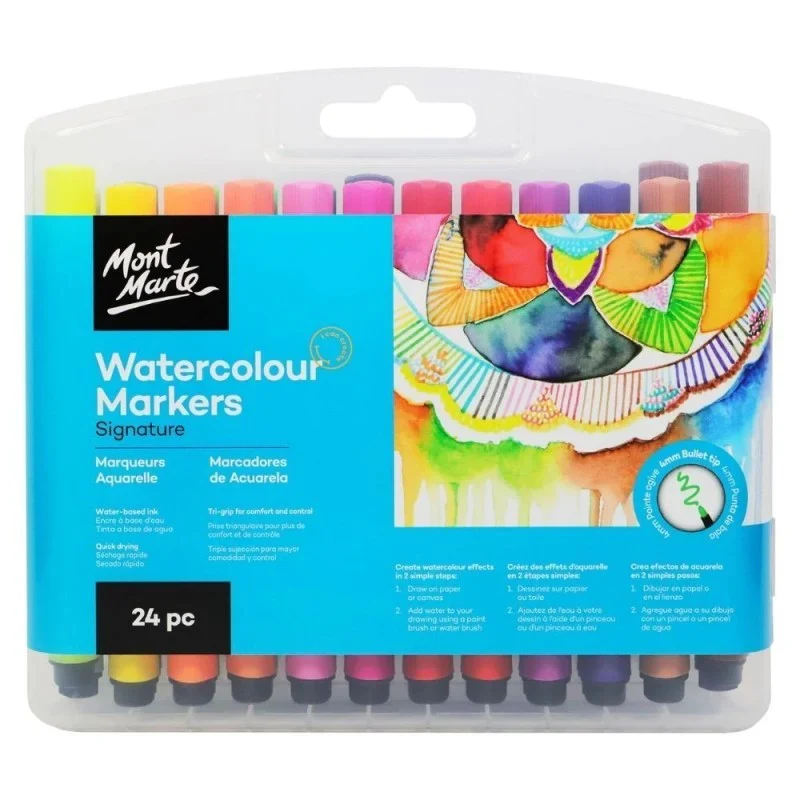 Mont Marte Watercolor Markers 24pcs Set