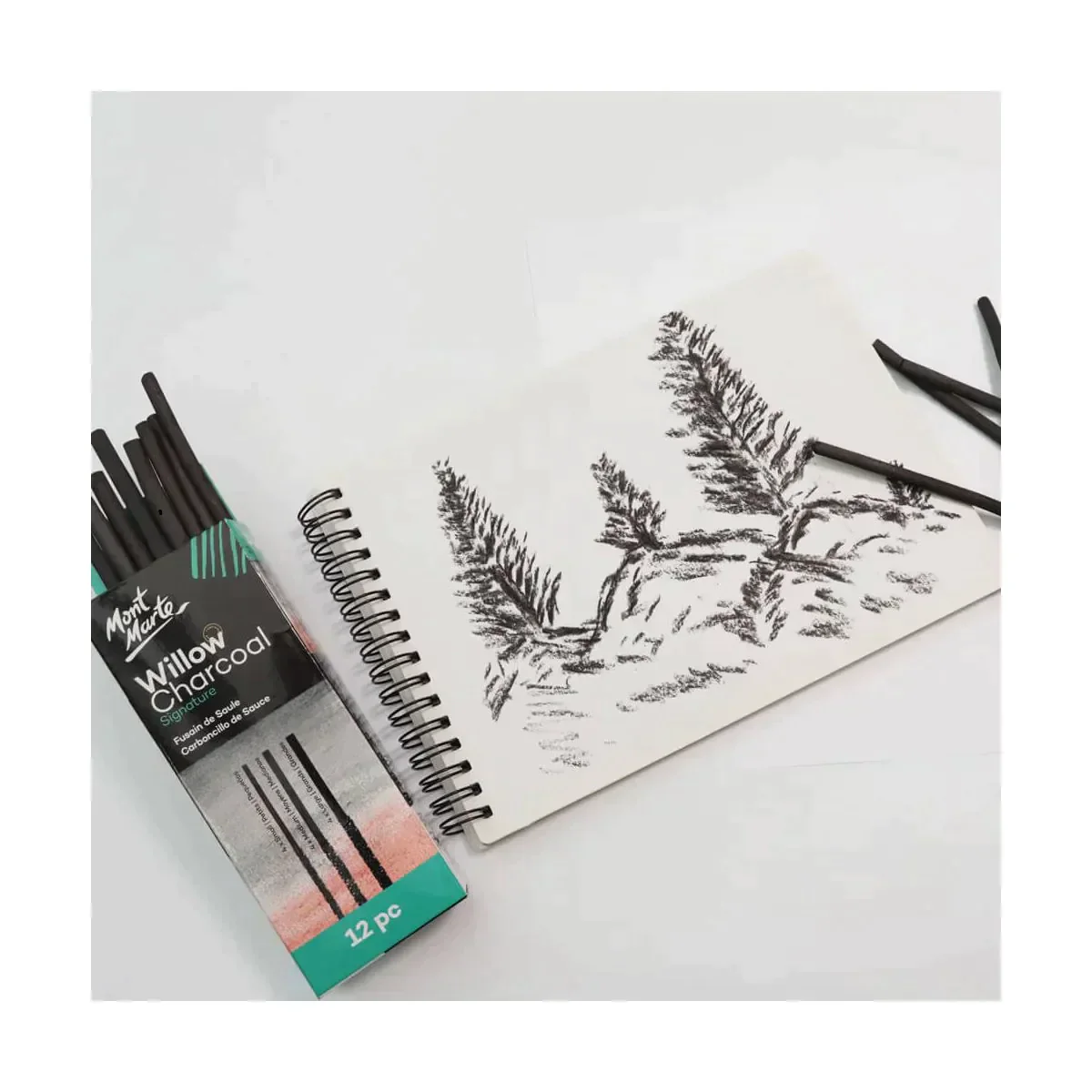 Mont Marte Willow Charcoal Signature 12pc - Image 2