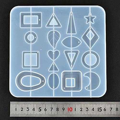 Multi-Shape Silicone Resin Mold Tray – Geometric, Heart, Moon & Oval Epoxy Casting Mold for DIY Jewelry & Craft Making - Image 4