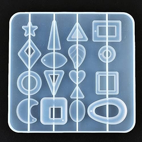 Multi-Shape Silicone Resin Mold Tray – Geometric, Heart, Moon & Oval Epoxy Casting Mold for DIY Jewelry & Craft Making - Image 5