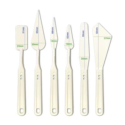 Mungyo Artists' Plastic Painting Knife Set of 6Pcs - Image 4