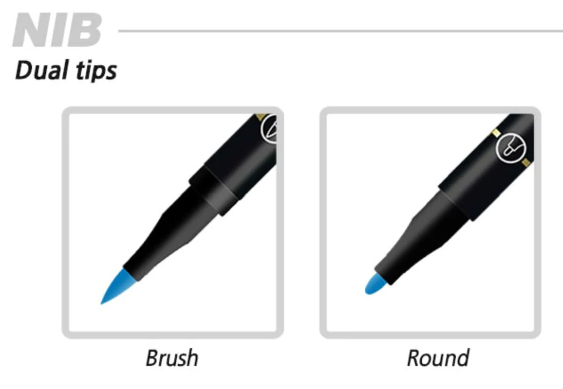 Mungyo Watercolor Twin Tip Pen Set of 6 Natural Colors - Image 3