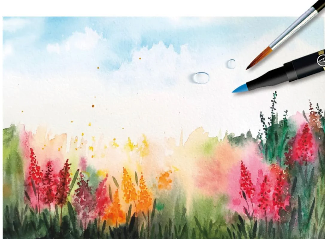 Mungyo Watercolor Twin Tip Pen Set of 6 Natural Colors - Image 4