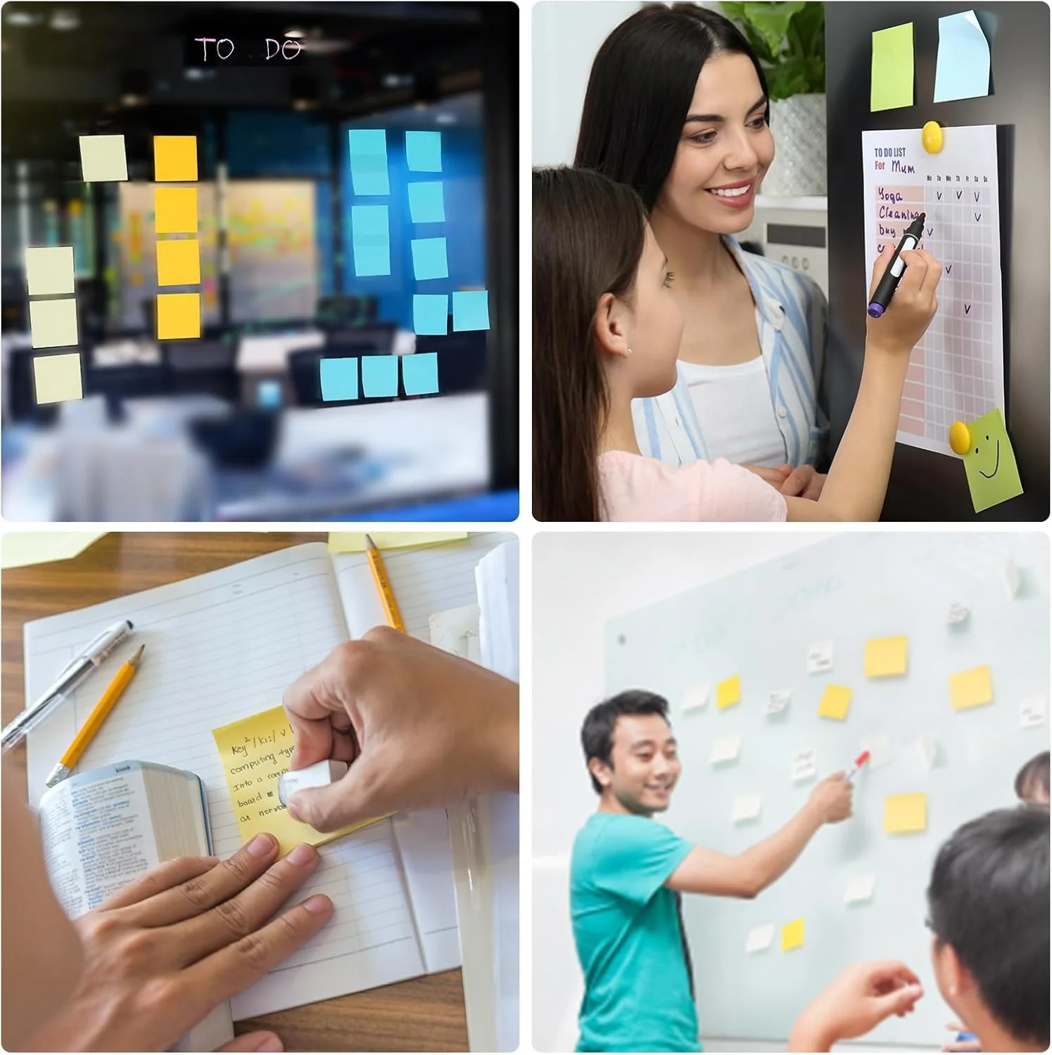 Neon Color Sticky Note Pads 3x4 – Multicolor Self-Adhesive Memo Sheets Pack - Image 3