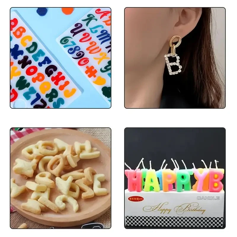 Numbers Molds Letters Silicone Mold 3D Fondant Mold 6''*10'' - Image 4