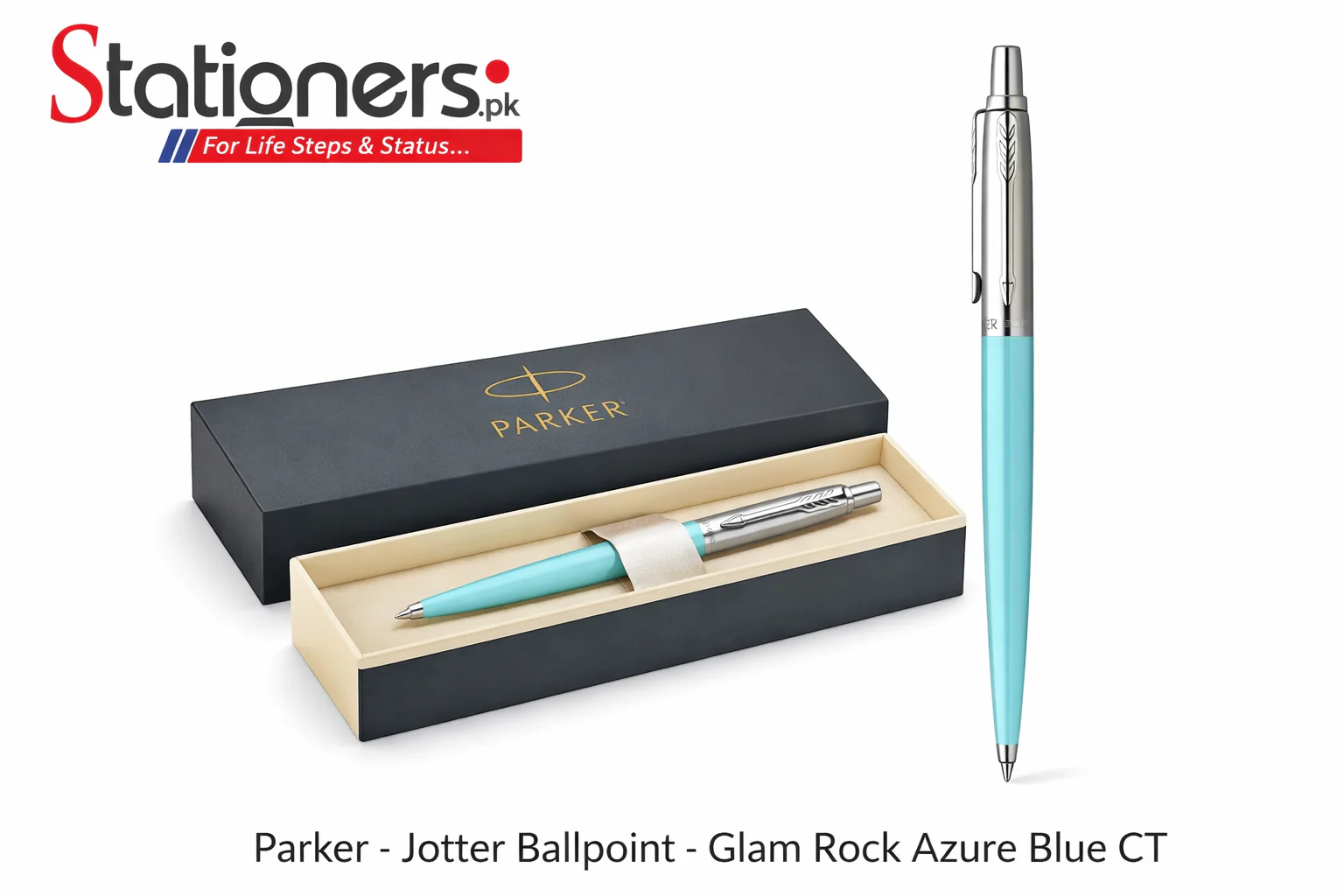 Parker Jotter Ballpoint - Glam Rock Azure Blue CT