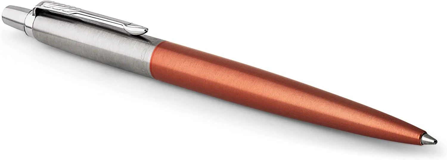 Parker Jotter Ballpoint Pen in Chelsea Orange with Chrome Trim - Image 2