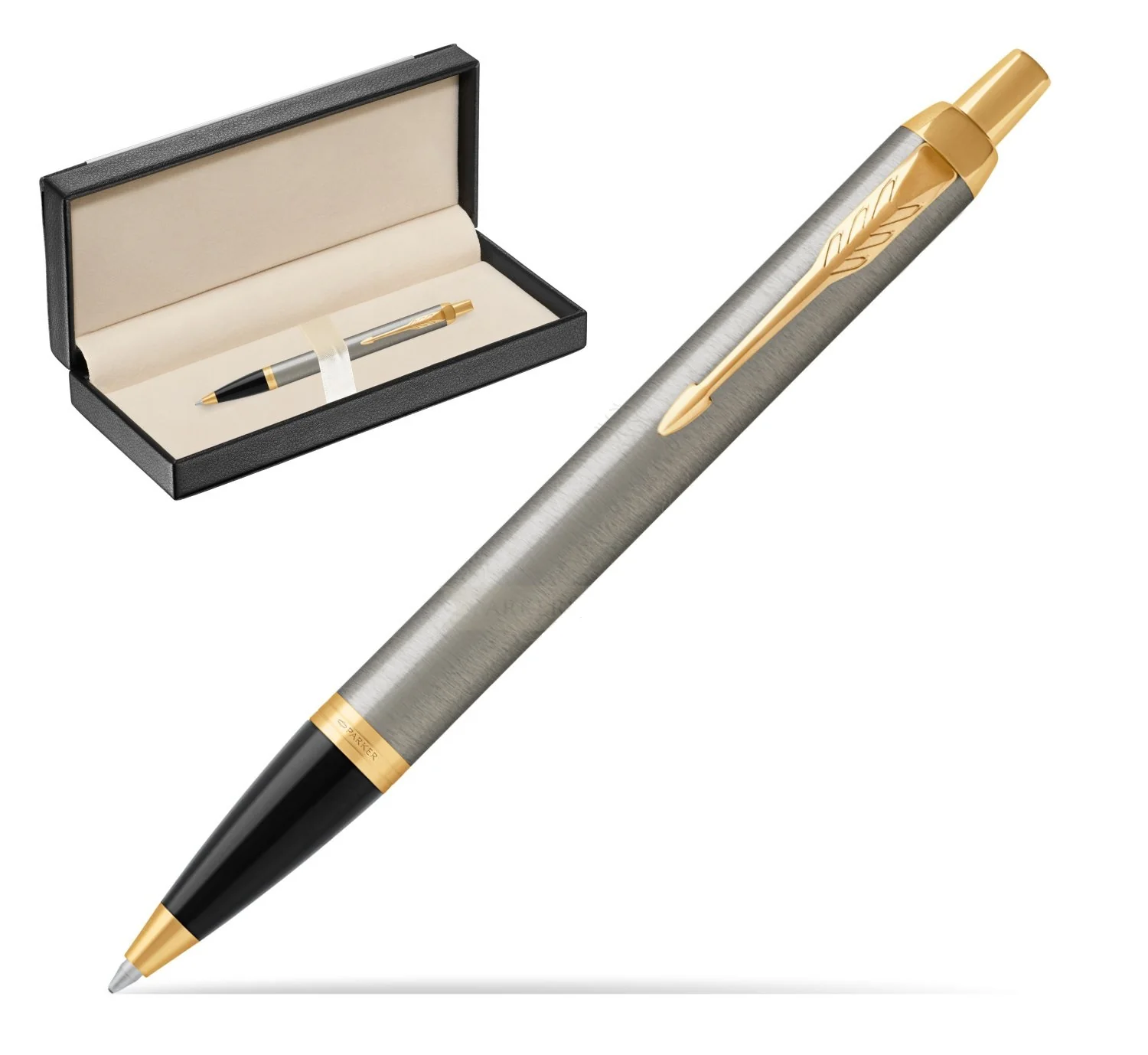 Parker Jotter Brushed Metal Ballpoint Pen GT (Core Series) - Image 2