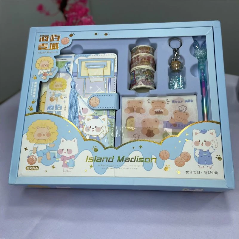 Pearl Box Stationery Gift Set – Cute Floral-Themed Notebook, Bookmark, and Dried Flower Bouquet for Girls - Image 3