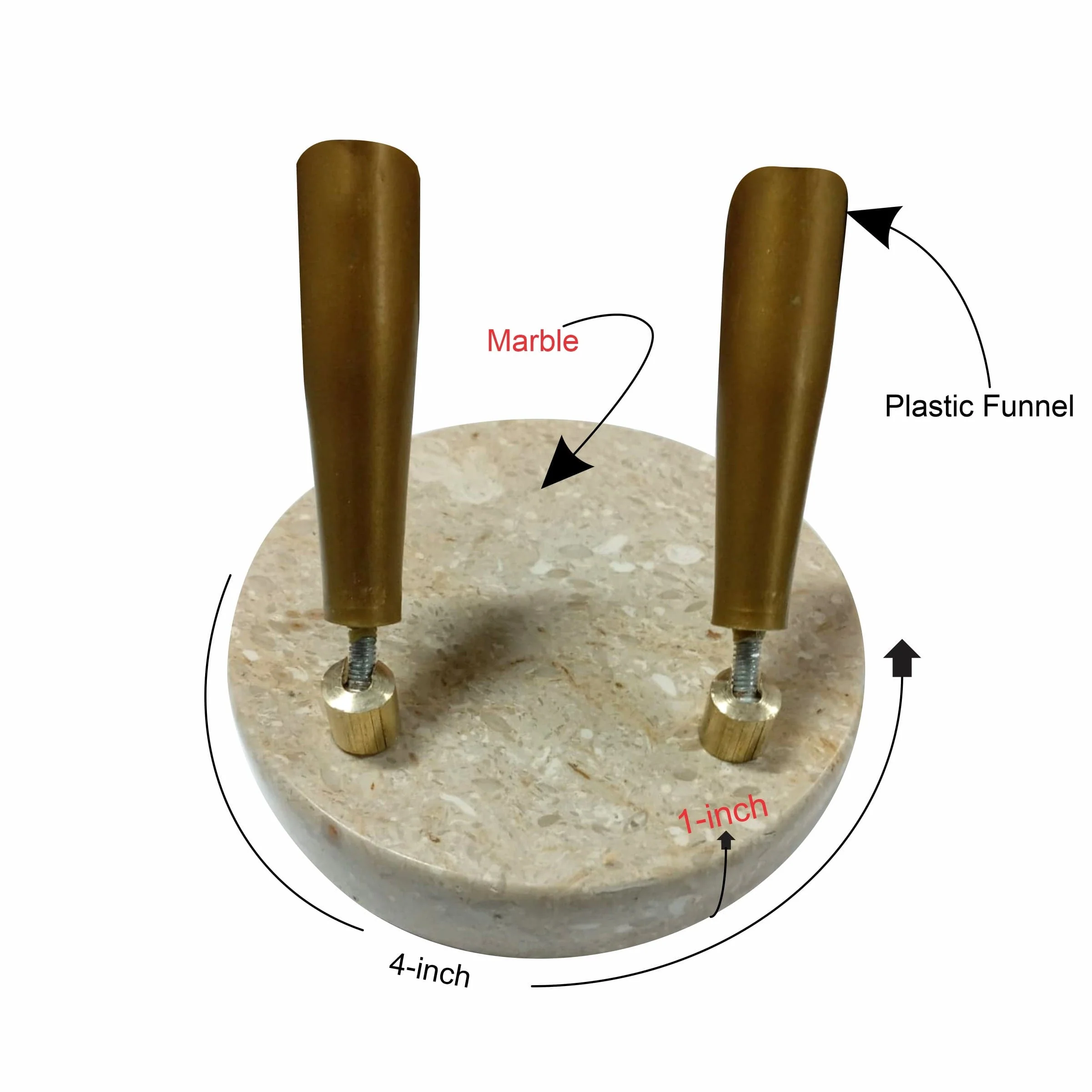 Pen Holder Marble Gol - Cream -4x4 - Image 2