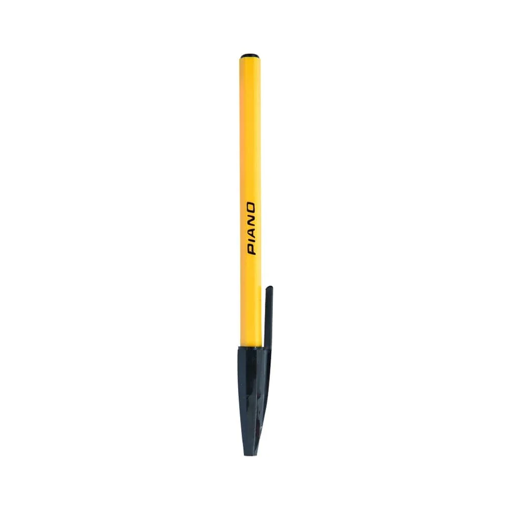 Piano Yellow Ballpoint Pen Pack of 10 - Image 3