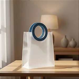 Premium Frosted Transparent Gift Bag with Round Handle – 30x20x7cm Large Reusable Shopping & Packaging Bag 3pcs - Image 3